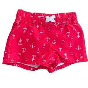 Cat & Jack Red Swim Trunks Shorts